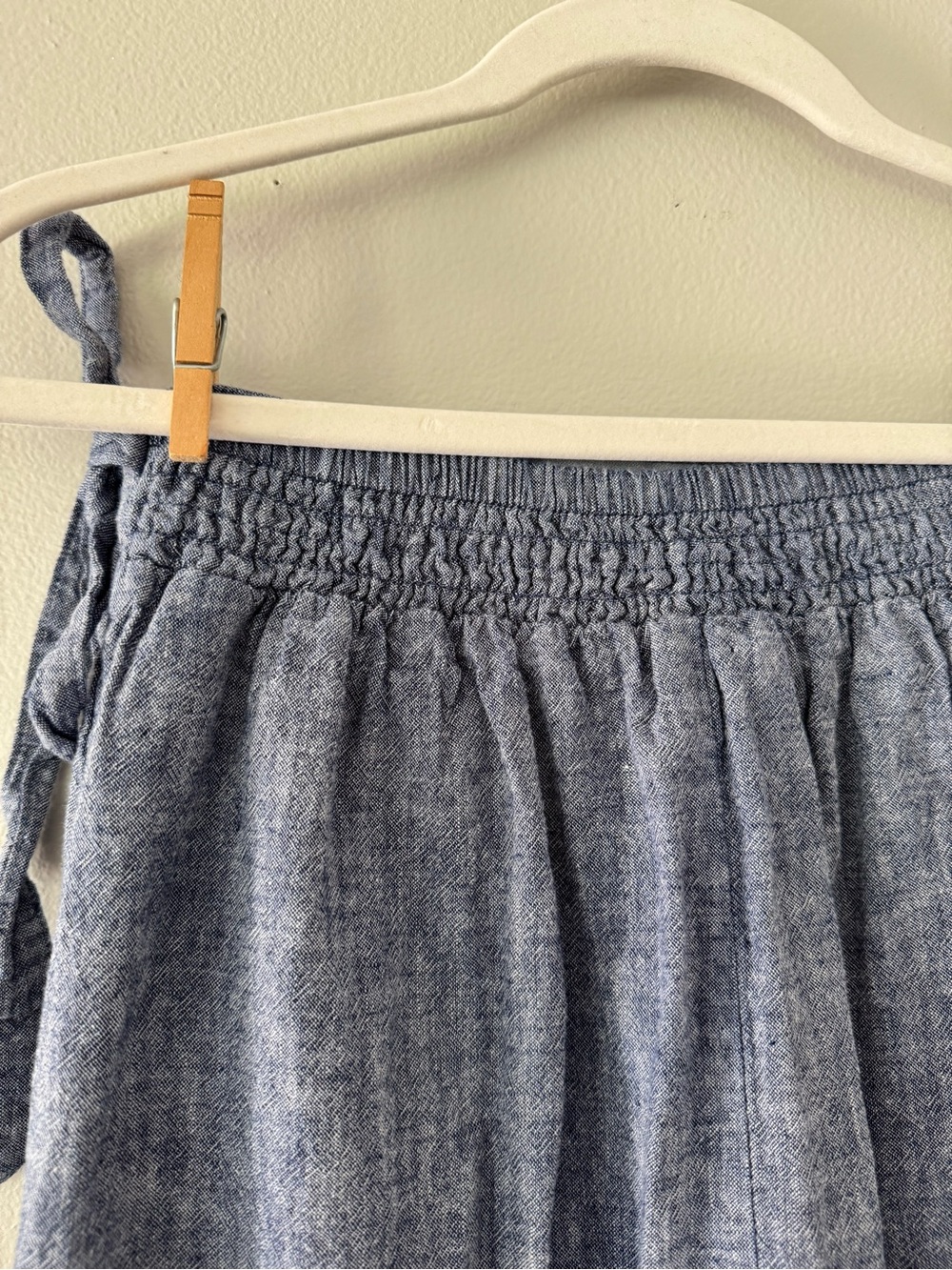 Express Chambray Faux Wrap Ruffle Maxi Skirt - Picture 5 of 7